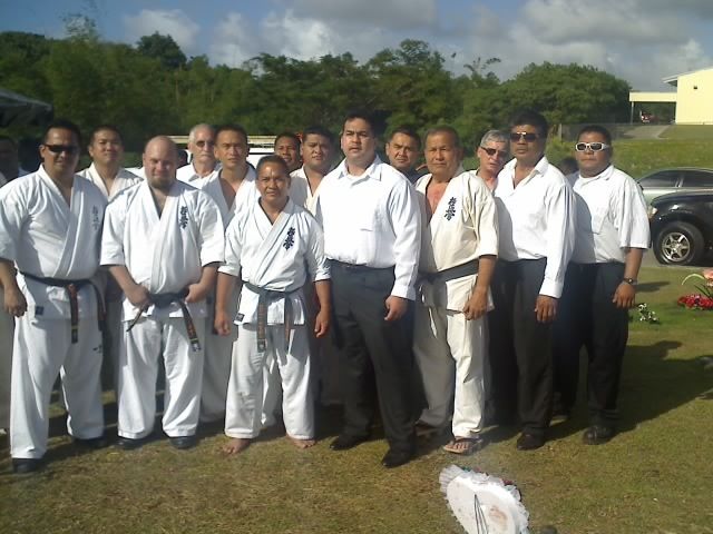 Guam Kyokushin students with Clyde Palacios (Son of Senpai Carlos)